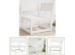 The Living Store Divano Angolare Da Giardino Bianco 73X73X78 Cm In Legno Di Pino Massiccio