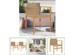 The Living Store Sedie Da Giardino 2 Pz. Poli Rattan Beige E Legno Massiccio