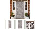 The Living Store Tenda Fly Marrone E Bianco 100X200 Cm In Ciniglia