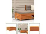 The Living Store Sgabello Da Giardino Marrone Cera 62X63,5X32 Cm In Legno Di Pino Massiccio