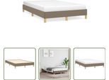 The Living Store Struttura Letto Taupe 120X190 Cm Tessuto