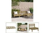 The Living Store Divani Da Giardino Senza Braccioli 4 Pz. Legno Di Pino Impregnato