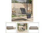 The Living Store Panca Pensile Grigia 109X62X40 Cm Poly Rattan