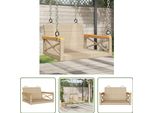 The Living Store Sedia Sospesa Beige 63X62X40 Cm Poly Rattan
