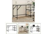 The Living Store Scrivania Grigio Sonoma 120X50X75 Cm Metallo Materiale A Base Di Legno