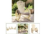The Living Store Sedie Da Giardino Adirondack 4 Pz. Legno Di Abete Massiccio
