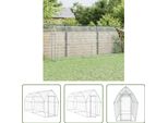 The Living Store Gabbia Per Polli Silver 400X105X182 Cm Acciaio Zincato