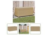 The Living Store Cassapanca Da Giardino Beige 190L Poly Rattan