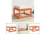 The Living Store Sgabello Da Giardino Con Cuscino Wax Marrone In Legno Di Pino Massiccio
