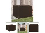 The Living Store Cassapanca Da Giardino Marrone 291L Poly Rattan