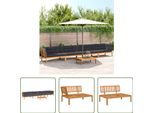 The Living Store Set Di Divani Da Giardino Da 5 Pezzi In Pallet Con Cuscini In Legno D'acacia