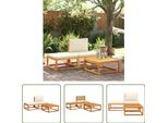 The Living Store Set Di Divani Da Giardino 3 Pezzi Con Cuscini In Legno Massiccio Di Acacia