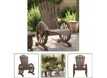 The Living Store Sedia Da Giardino Adirondack In Legno Di Abete Massiccio