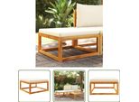 The Living Store Sgabello Da Giardino Con Cuscino 65X65X29 Cm In Legno Massiccio Di Acacia