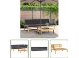 The Living Store Set Di Divani Da Giardino A 3 Pezzi In Pallet Con Cuscini In Legno D'acacia