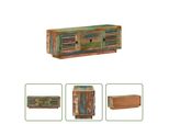 The Living Store Mobile Tv 110X30X40 Cm In Legno Massiccio Antico