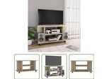 The Living Store Mobile Tv Con Rotelle Rovere Sonoma 80X40X45 Cm Materiale In Legno
