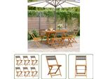 The Living Store Sedie Da Giardino 6 Pz. Pieghevoli In Legno Massiccio Di Acacia Grigio