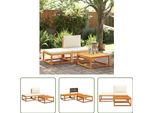 The Living Store Set Di Divani Da Giardino 3 Pezzi Con Cuscini In Legno Massiccio Di Acacia