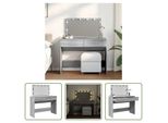 The Living Store Comodino Con Illuminazione Led Grigio Sonoma 100X40X120 Cm