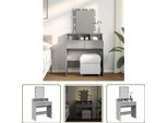 The Living Store Comodino Con Illuminazione Led Grigio Sonoma 80X41X144,5 Cm