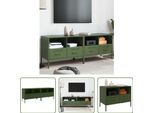 The Living Store Mobili Tv 2 Pz. Verde Oliva 68X39X50,5 Cm Acciaio Laminato A Freddo