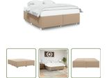 The Living Store Rete Cappuccino Marrone 200X200 Cm In Pelle Finta