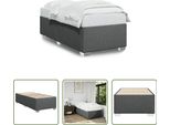The Living Store Struttura Letto Grigio Scuro 100X200 Cm In Tessuto