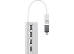Hub Usb T'nb Tnb Hub Autoalimentato Usb 2.0 A 4 Porte - Grigio Alluminio