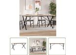 The Living Store Tavolo Da Pranzo X-Frame 180X90X75,5 Cm In Pino Massiccio E Ghisa