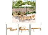 The Living Store Set Di Divani Da Giardino Da 5 Pezzi In Pallet Di Legno Massiccio Di Acacia