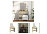 The Living Store Comodino Con Illuminazione Led Rovere Sonoma 80X41X144,5 Cm