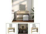 The Living Store Comodino Con Illuminazione Led Rovere Sonoma 100X40X130 Cm