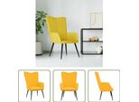 The Living Store Relaxsessel Senfgelb Samt