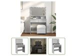 The Living Store Comodino Con Illuminazione Led Grigio Sonoma 80X41X134,5 Cm