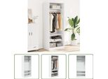 The Living Store Armadio Bianco 80X50X200 Cm Materiale A Base Di Legno