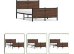 The Living Store Struttura Letto Con Testiera E Pediera In Metallo 120X190 Cm