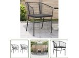 The Living Store Sedie Da Giardino 2 Pezzi Con Cuscino In Poly Rattan Nero