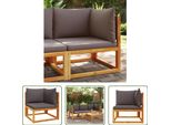 The Living Store Divano Angolare Da Giardino Con Cuscini In Legno Massiccio Di Acacia