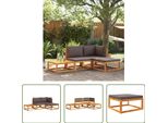 The Living Store Set Di Divani Da Giardino 4 Pezzi Con Cuscini In Legno Massiccio Di Acacia