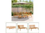 The Living Store Set Di Divani Da Giardino Da 4 Pezzi In Pallet Di Legno Massiccio Di Acacia