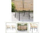 The Living Store Sedie Da Giardino 2 Pz. Poli Rattan Marrone