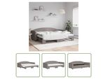 The Living Store Lettino Allungabile Con Materassi Taupe 90X200 Cm In Tessuto