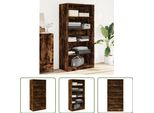 The Living Store Armadio Rovere Fumé 100X50X200 Cm Materiale Legno