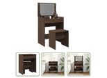The Living Store Tavolino Con Sgabello Look Rovere Marrone 60X40X113,5 Cm