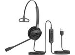 Fanvil HT301-U, Cablato, Ufficio/Call Center, 20 - 20000 Hz, 73 G, Cuffie, Nero
