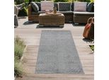 Tappeto Moderno Per Esterni Resistente Alle Intemperie Terrazza Balcone Stile Boho Alta Qualità Facile Da Pulire Antracite Dimensioni - 80 X 150 Cm