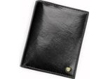 Rovicky | Portafoglio Verticale Da Uomo, In Pelle Nera, Senza Chiusura Esterna, Nero, 9X12 Cm