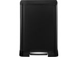 Eko - Neo-Cube Recycling Treteimer 28+18 Litri - Polipropilene In Acciaio Inox - Schwarz