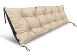 Cuscino Da Giardino 120X40 Cm Impermeabile Per Panchina Pallet Beige